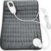 CozyComfort XL Electric Heating Pad - 6 Heat Settings with Auto Shut-Off, 24"x12" Large Pain Relief Pad for Back, Neck, Shoulders, Knees & Legs - Dark Gray