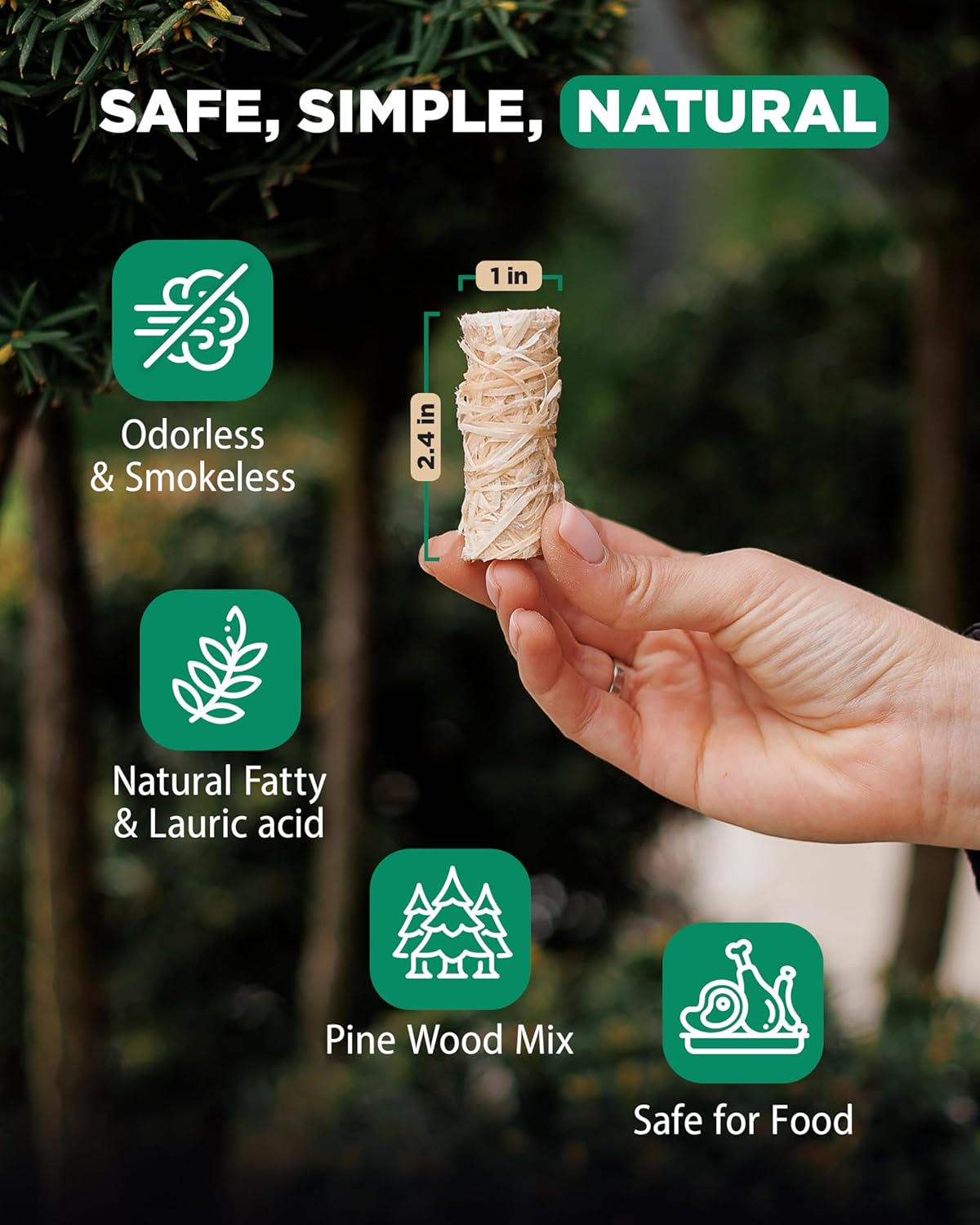 370-Piece Natural Wood Fire Starters - 10lb Box - Long-Burning, Odorless Firestarters for Fireplace, Wood Stove, Chimney, Campfire & Grill