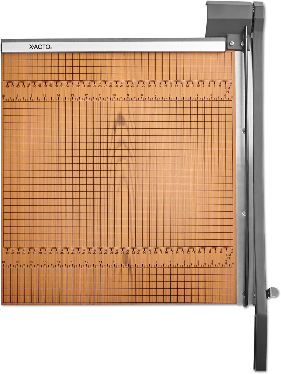 X-ACTO 18" Commercial Guillotine Paper Trimmer - 15 Sheet Capacity, Self-Sharpening Blade, Wood Base, Heavy Duty Office & School Cutter