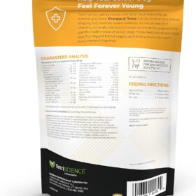 VetriScience Senior Health Chews - Daily Multivitamin for Senior Dogs with 27+ Nutrients, Omega-3s & Antioxidants - Aging Support, 60 Chicken Flavor Chews