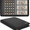 Premium Fireproof Coin Collection Album - 300 Pockets & 36 Currency Sleeves for Collectors | 4-Ring Binder with Water Resistant Protection