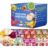 ONETANG Freeze-Dried Mixed Fruit Snacks – 12 Count Variety Pack, Crispy Apple, Mango, Banana, Dragon Fruit, Peach & Fig – Non-GMO, Kosher, Vegan, Gluten-Free & Sugar-Free