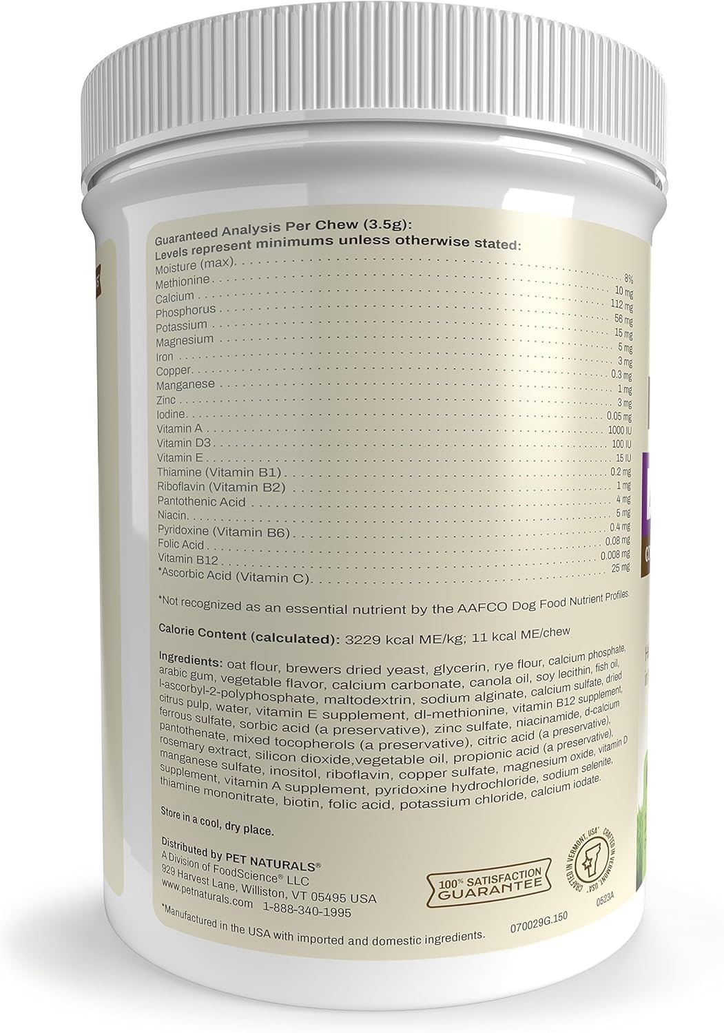 Pet Naturals Daily Multivitamin for Dogs - 150 Veggie Flavored Chews with Amino Acids & Antioxidants for Complete Dog Health Support