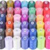 Simthread 42 Spool Polyester Sewing Thread Set - 1000 Yards Per Spool, Multi-Color Assortment for Sewing Machines & Hand Sewing