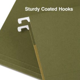 Staples Heavy-Duty Hanging File Folders, Letter Size, 5-Tab, Standard Green - 100 Pack (2 Boxes of 50)