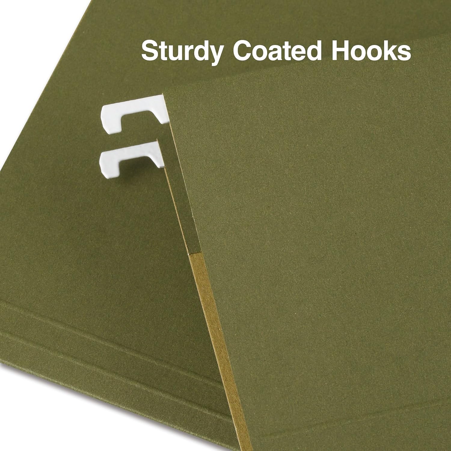 Staples Heavy-Duty Hanging File Folders, Letter Size, 5-Tab, Standard Green - 100 Pack (2 Boxes of 50)
