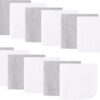 12 Pack Baby Washcloths - 100% Cotton Terry Cloth, 7.8" x 7.8" Soft Face & Body Cloths for Newborns, Infants & Sensitive Skin - Highly Absorbent Baby Towel Set
