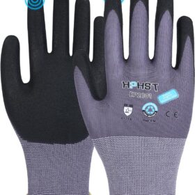 Premium Safety Work Gloves Set - Comfort Stretch Fit with Power Grip & Smart Touch Screen Compatibility, Durable Foam Coated Hand Protection (3 Pairs or 12 Pairs)