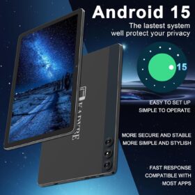 2026 Android 15 Tablet 10 inch - 14GB RAM 128GB Storage (1TB Expandable), 4G LTE SIM Slot, 5G WiFi, Octa-Core, 7000mAh Battery, FHD IPS Display, Keyboard Bundle - Slate Gray