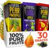 ZEARAW Fruit Leather Snacks – 30-Pack Organic Dried Fruit Strips Variety (Apple-Pear, Black Currant, Pineapple) – Gluten-Free, Vegan, Low-Carb, Sugar-Free Healthy Snack for Kids & Adults