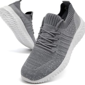 Ultra Lightweight Slip-On Walking Shoes - Breathable Mesh Sneakers for Women - Summer Athletic Gym Casual Comfort Sports Sandals