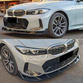 FREEMOTOR802 Front Bumper Lip Spoiler for 2023-2026 BMW G20 3-Series M Sport/M340i - IKON Style Gloss Black ABS Lower Chin Splitter Protector (3PCS)