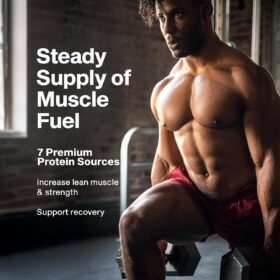 MuscleTech Platinum 8-Hour Protein Powder - 7-Protein Blend with Whey & Casein for Lean Muscle, Strength & Recovery - Milk Chocolate, 5 lb (50 Servings)