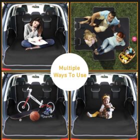 Premium Waterproof SUV Cargo Liner for Dogs - Heavy-Duty Pet Trunk Cover with Side Flaps & Bumper Protector, Anti-Slip Rubber Backing, Universal Fit