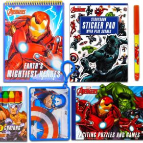 Marvel Avengers Ultimate Activity Set - Superhero Portfolio with Coloring Books, Stickers, Games, Puzzles & Drawing Supplies (50+ Activities)