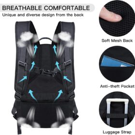 Extra Large TSA Friendly Travel Laptop Backpack with USB Charging Port - 17.3 Inch Water Resistant Carry-On Bag for Business, Work & College