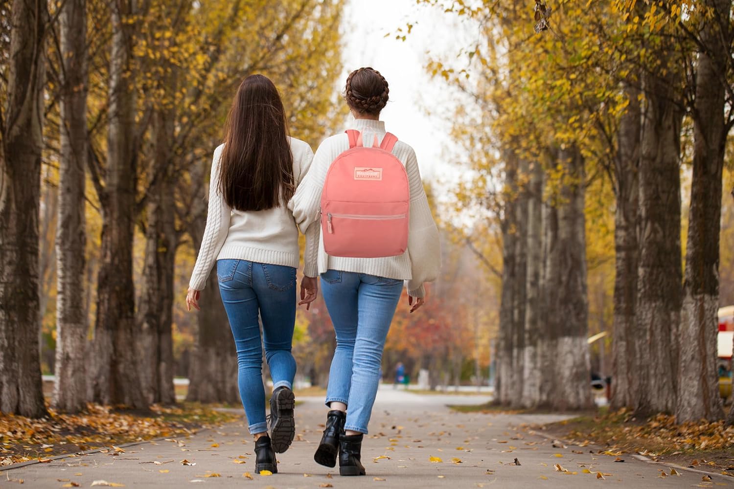 Trail maker Classic 17 Inch School Backpack with Adjustable Padded Straps - Lightweight & Durable Bookbag for Kids, Girls & Boys (Coral)