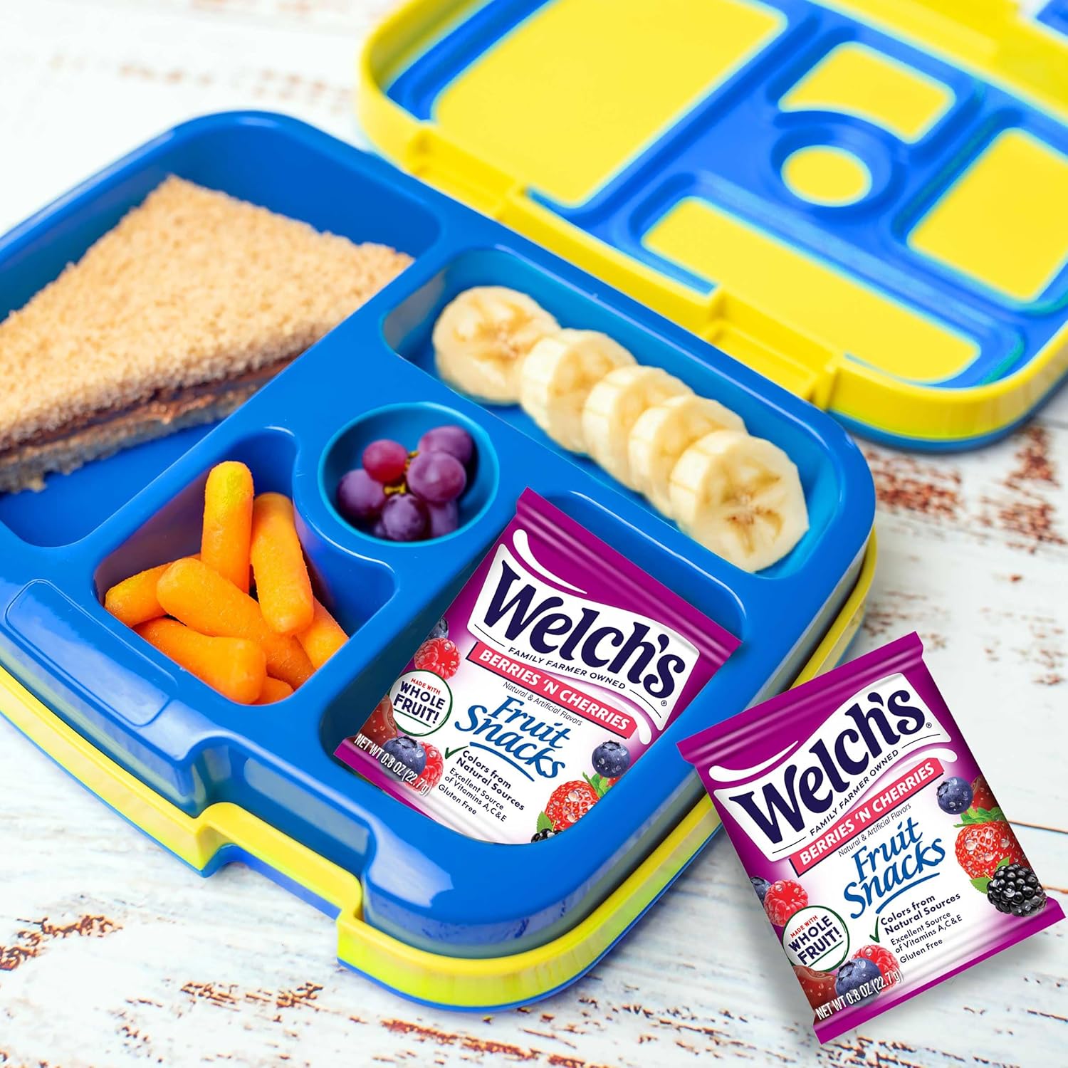 Welch's Fruit Snacks Berries 'N Cherries - Gluten Free Snack Box, 0.8 oz Individual Packs (40 Count)