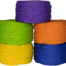 Super Bird Creations Braided Polly Rope - 1/8" x 500m Green PE Cordage for Parrot Toys, Bird Enrichment & Creative Crafting