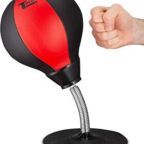 DeskFit Pro Suction Punching Bag - Mini Desktop Stress Relief Ball for Office & Home, Heavy Duty Desk Toy, Funny White Elephant Gift for Coworkers