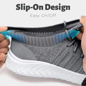 Ultra Lightweight Slip-On Walking Shoes - Breathable Mesh Sneakers for Women - Summer Athletic Gym Casual Comfort Sports Sandals