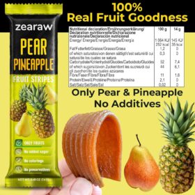 ZEARAW Fruit Leather Snacks – 30-Pack Organic Dried Fruit Strips Variety (Apple-Pear, Black Currant, Pineapple) – Gluten-Free, Vegan, Low-Carb, Sugar-Free Healthy Snack for Kids & Adults