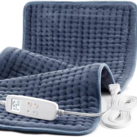 VAAGHANM Extra Large Electric Heating Pad - 33x17" Soft Flannel Heat Wrap for Back, Shoulder, Neck, Knee & Arms with 6 Heat Settings & Auto Shut-Off Timer