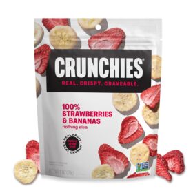 Crunchies Freeze-Dried Fruit Snacks - Strawberry & Banana, 100% Natural, Non-GMO, Gluten-Free, Kosher, 1 Oz Single Serve Pack