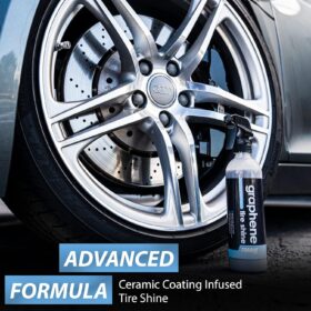 Torque Detail Graphene Tire Shine Spray - Ultimate Long-Lasting Deep Black Finish with No Sling, UV & Fade Protection