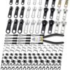 159-Piece Zipper Repair Kit - Universal Zipper Replacement Tool Set for Jackets, Coats, Backpacks, Luggage & More (Sizes #3 #5 #8)