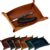 Northwind Personalized Leather Valet Tray – Handcrafted in USA, Custom Monogram Full Grain Leather Catchall Tray for Desk, Nightstand & Dresser, Groomsmen Gift