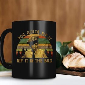 Barney Fife 2021 Ceramic Retro Vintage 11oz Novelty Gift Mug - Andy Griffith Show "Nip It in The Bud" Collectible Coffee Cup