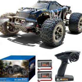 1:10 Scale RC Car - 38km/h High-Speed 4X4 Off-Road Remote Control Truck with IPX4 Waterproofing & Dual Li-Po Batteries