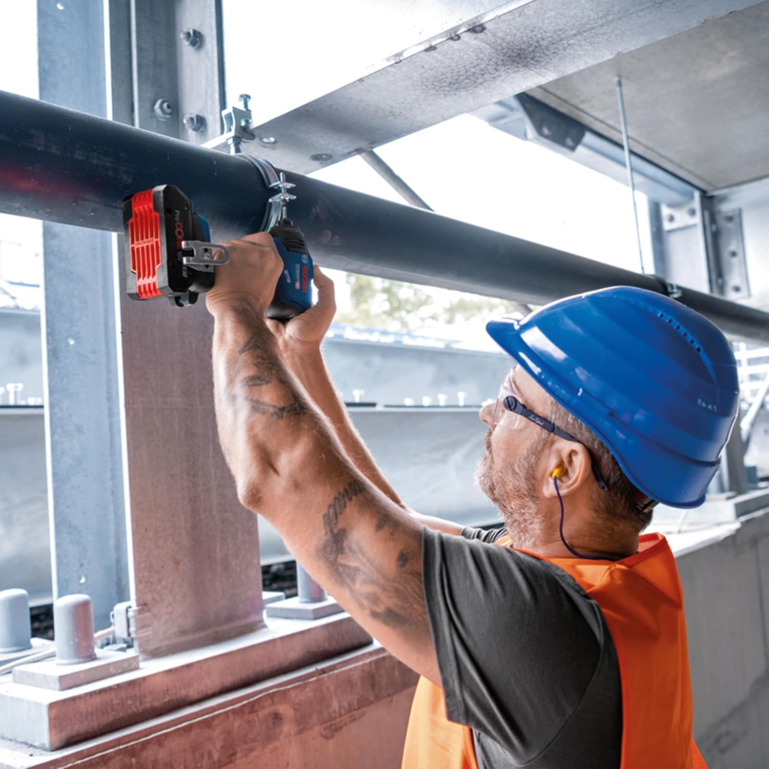 Bosch Professional GDX 18V-210 C Cordless Impact Driver - 210 Nm Max Torque, 3-Speed Settings, Brushless Motor with Bluetooth (Tool Only, Batteries Not Included)