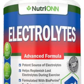 NutriONN Electrolyte Capsules - 100 Count Natural Electrolyte Replacement with Potassium, Magnesium & Sodium - Keto-Friendly Hydration Supplement for Athletes & Active Lifestyles