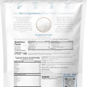 Premium Instant Whey Protein Concentrate Powder - 2lb Unflavored | 26g Protein & 5.8g BCAAs Per Serving | Fast-Absorbing, Smooth-Mixing Formula for Shakes, Smoothies, Baking & Coffee | Non-GMO, Soy-Free