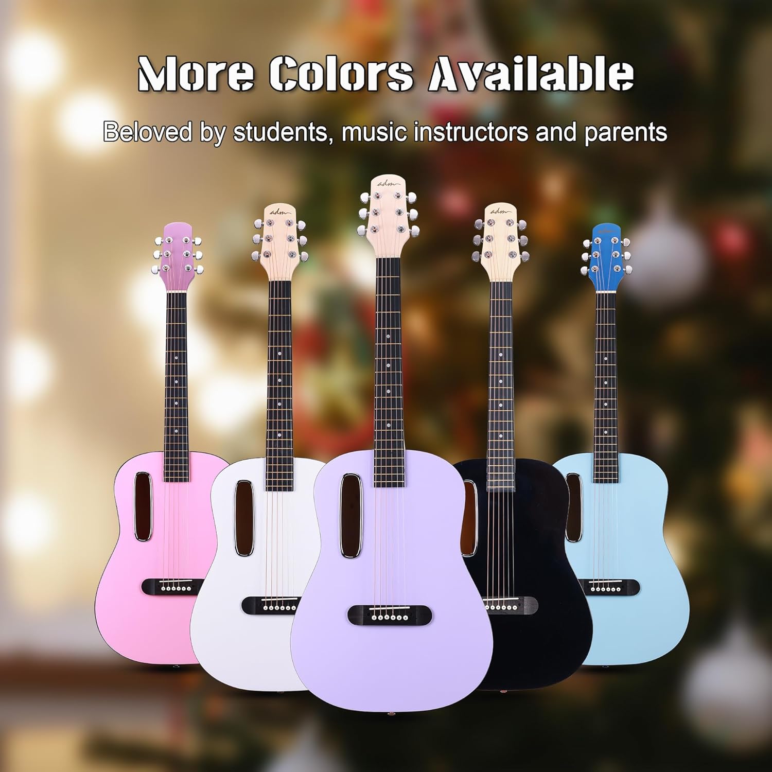ADM 38-Inch Acoustic Guitar Starter Kit for Beginners - Complete Bundle with Gig Bag, Tuner, Picks, Strap, Capo, Extra Strings & Online Lessons