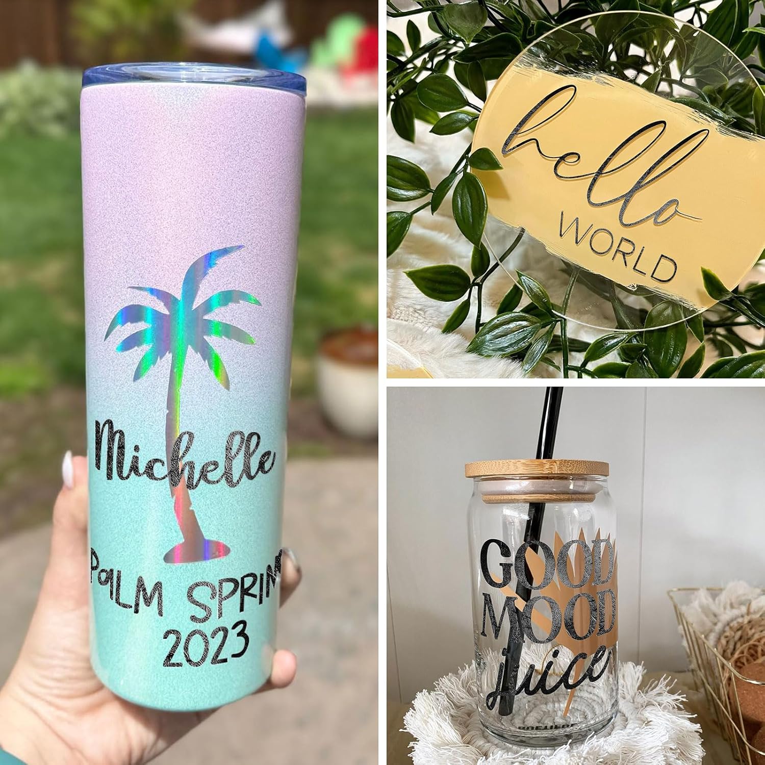 TECKWRAP Premium Metallic Chrome Vinyl Roll - 1ft x 5ft Black Permanent Self-Adhesive Vinyl for Cricut, Silhouette & DIY Craft Projects