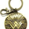 DC Comics Wonder Woman Shield Pewter Key Ring - 3 inch Gold Collectible Charm for Superhero Fans