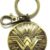 DC Comics Wonder Woman Shield Pewter Key Ring - 3 inch Gold Collectible Charm for Superhero Fans
