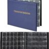 Juvale 240-Pocket Coin Collection Album - Premium Dark Blue Coin Binder with Removable Pages for Quarters, Pennies & Collectible Coins - 8" x 6" Organizer