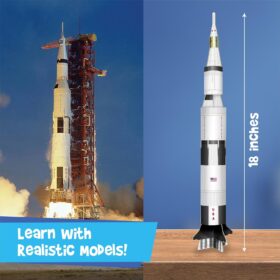 Imagimake Mapology Man's Journey to Moon - Apollo 11 Model Building Kit with Saturn V Rocket, Satellites & Astronauts - STEM Educational Space Toy for Kids Ages 8-13