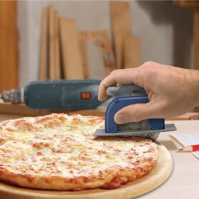 Genuine Fred PIZZA BOSS 3000 - Professional Stainless Steel Pizza Wheel with Removable Shield, Easy-Clean Kitchen Gadget, Unique Gift for Pizza Lovers