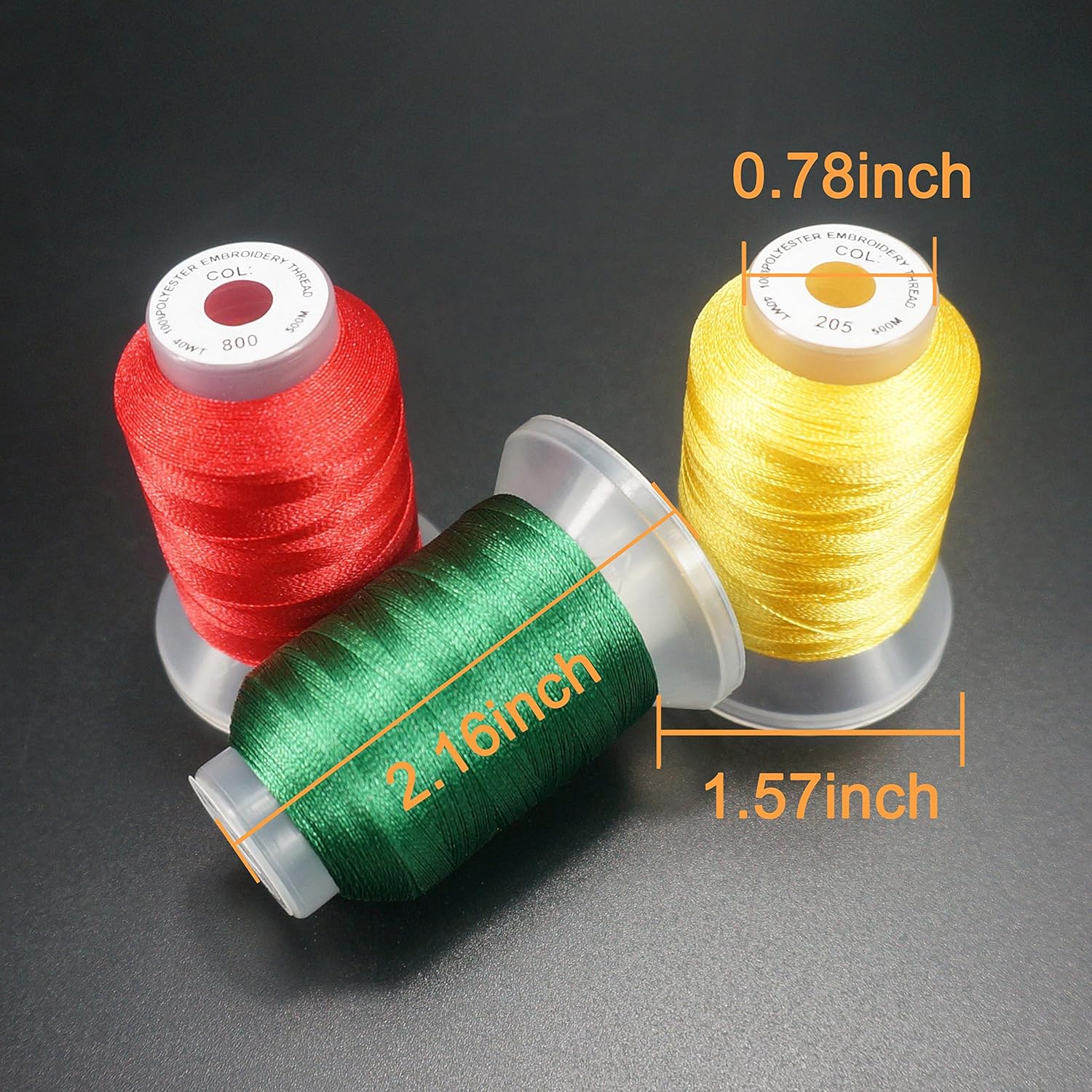 Brothread 30-Color Polyester Embroidery Machine Thread Kit - 500M Per Spool, 40WT - Compatible with Janome & Robison-Anton Color Charts