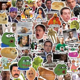 300 Pcs Funny Meme Stickers Pack – Waterproof Vinyl Decals for Laptops, Water Bottles, Skateboards, Phones & Scrapbooking – Unique Non-Repeating Designs for Teens and Adults