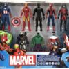 Marvel Avengers Epic 8-Pack Action Figures Collection - Iron Man, Hulk, Black Panther, Captain America, Spider-Man, Ant-Man, War Machine & Falcon