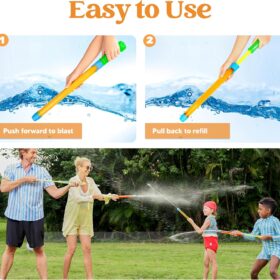 JOYIN 12-Pack 16.5" Summer Water Blaster Squirt Guns - Large Outdoor Pool & Beach Water Fighting Toys for Kids