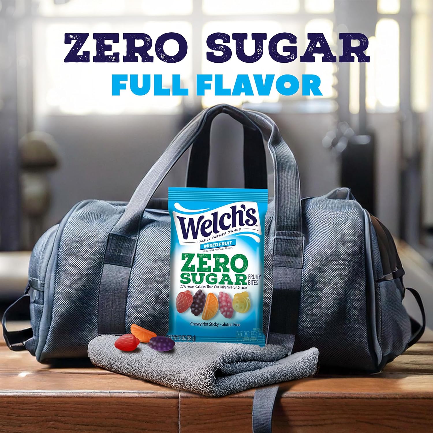 Welch's Zero Sugar Fruity Bites - Mixed Fruit & Berries 'N Cherries Flavor, 3 oz Pack (2 Count)